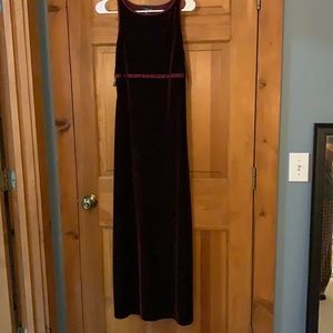 Vintage cranberry velour dress